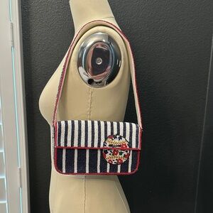 Striped beaded Shoulder Bag purchased at anthropology is new no tag paid $98
